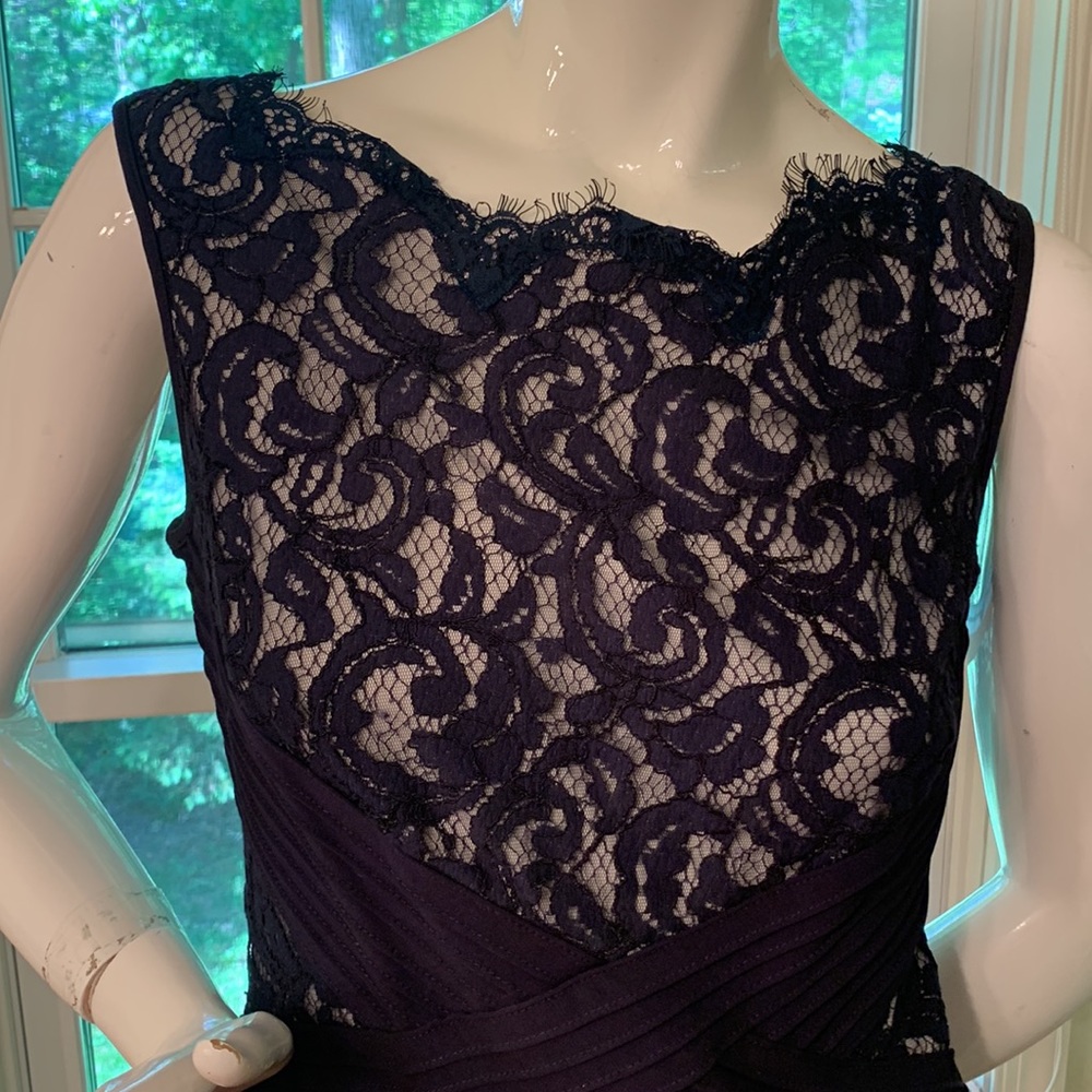 Tadashi Shoji deep blue (almost black) lace dress - Picture 2 of 4